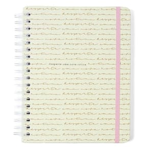 Caderno Espiral Kemily Pautado 17X24 Desperte Off White 160