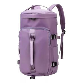 Bolsa Mala Viagem Esportiva Fitness Academia Vira Mochila Lilás
