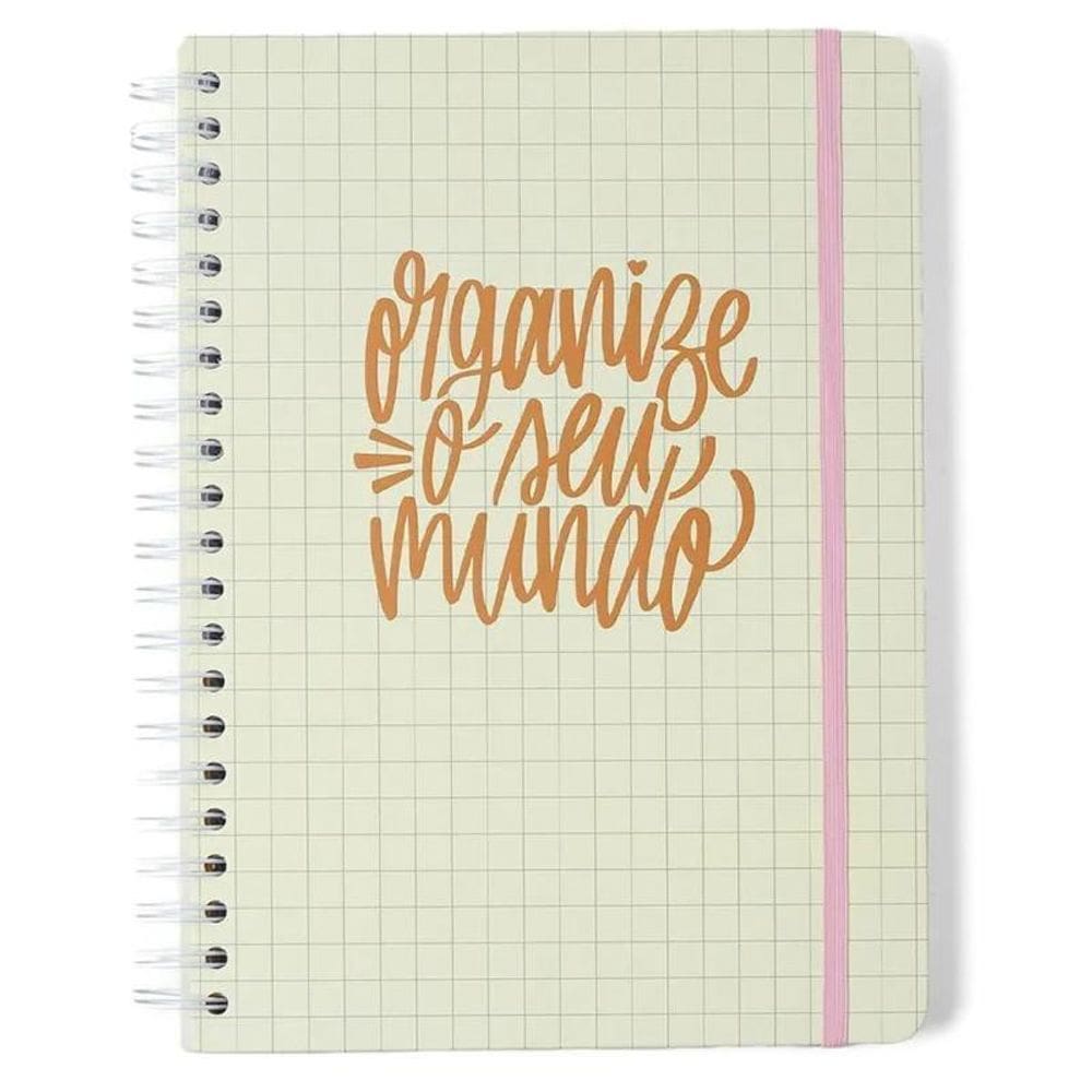 Caderno Espiral Kemily Pautado 20X28 Organize Off White160