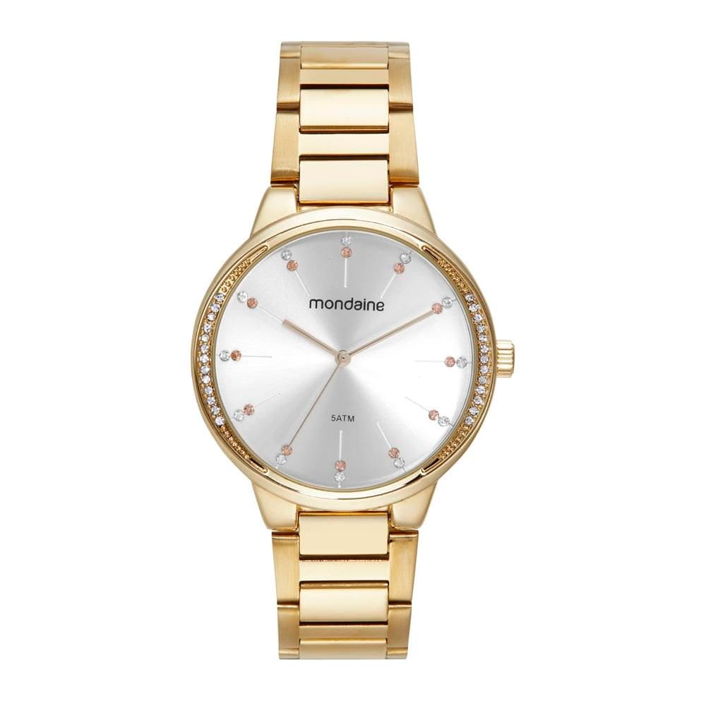 Relogio Mondaine Feminino Ref: 32681lpmvde1 Casual Dourado