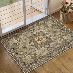 Tapete Area Ciicool lavável vintage 60x90cm Boho Entryway