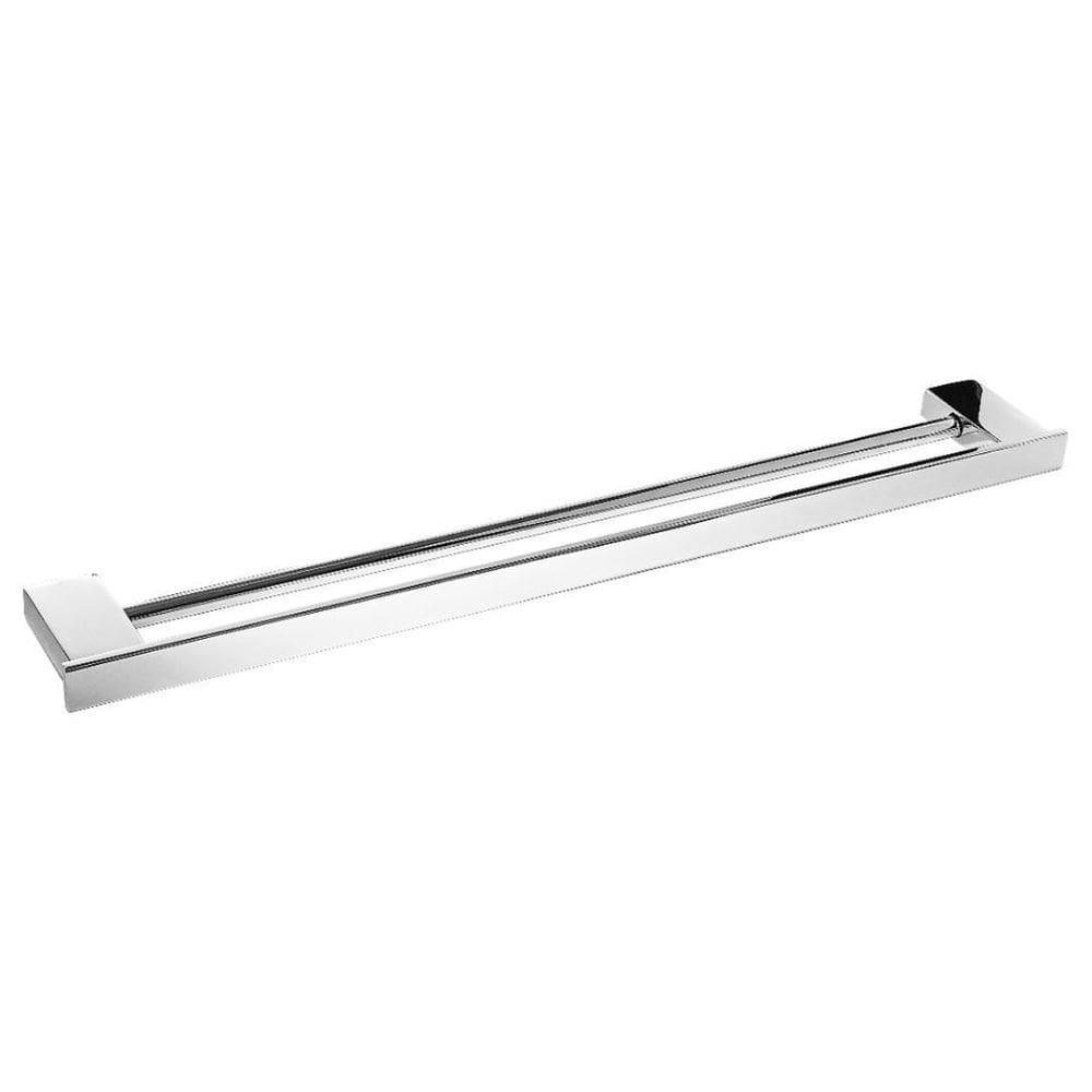 Porta Toalhas Duplo Cromado 60Cm - Alumínio Maciço