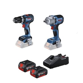 Combo 18V Bosch Gsb18V-90 + Gds18V-450 + 2Bat 4A + Carreg