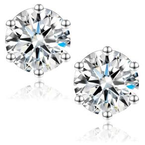 Brincos SecreTalk Moissanite 3 quilates em prata esterlina 925