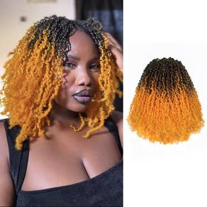 ToyoTress de cabelo de crochê Yanky Twist, 10 polegadas, 8 pacotes, laranja