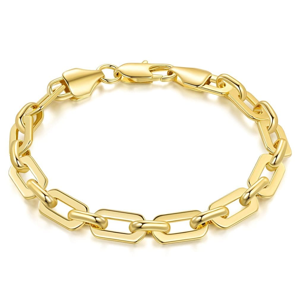 Pulseiras BENOITE com design de clipe de papel em ouro 14K para mulheres
