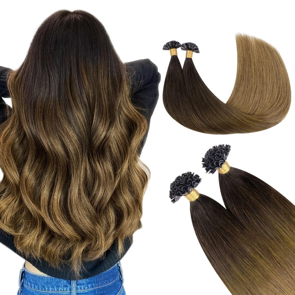 Extensões de cabelo GOO GOO U Tip 22 polegadas 50 g 50g Chocolate Dip