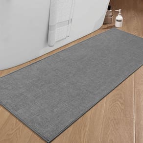 Tapete de banho chakme Ultra Thin, antiderrapante, 150x65cm, cinza escuro