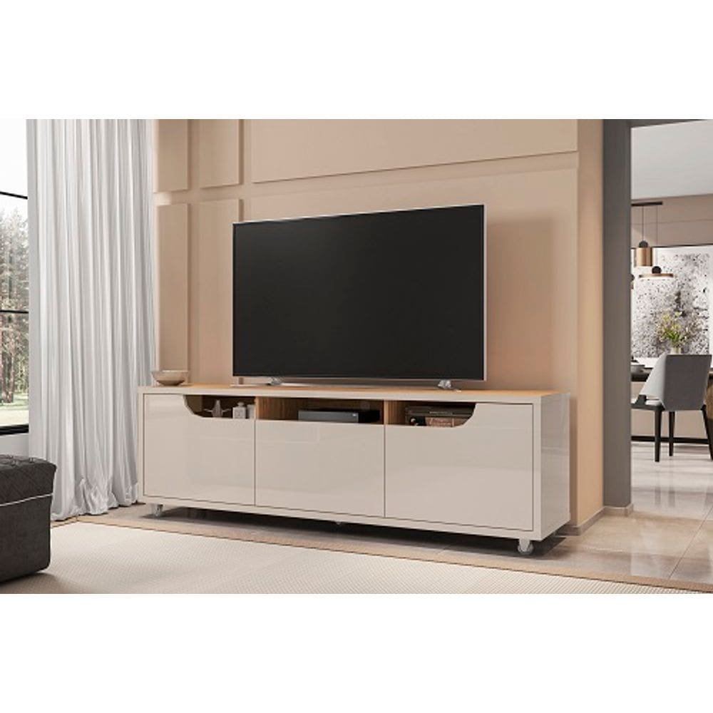 Rack Jersey 1.60 Off White/Noce - Casa D Móveis