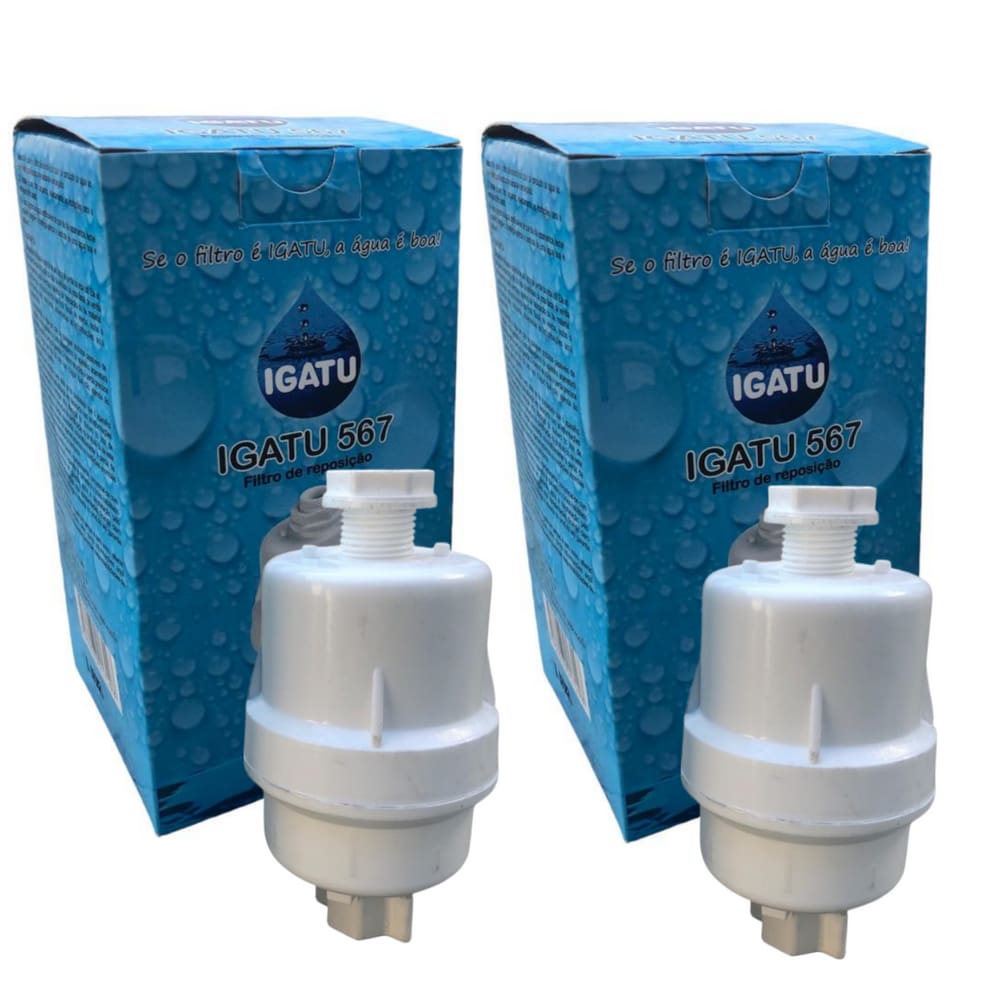 kit 02 Filtro Igatu 567 Compativel Bebedouro Lider Ldr 100