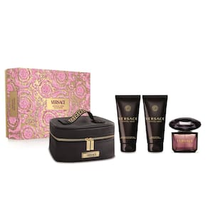 Perfume Versace Crystal Noir para mulheres, 90 ml, 4 peças, conjunto de presente