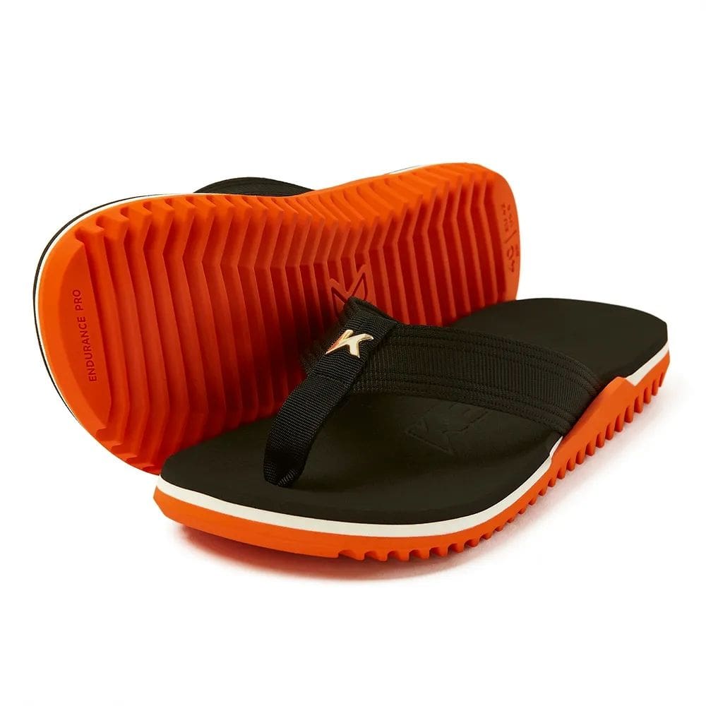 Sandália Chinelo Kenner NK6 Pro Preto/Branco/Laranja DFZ01