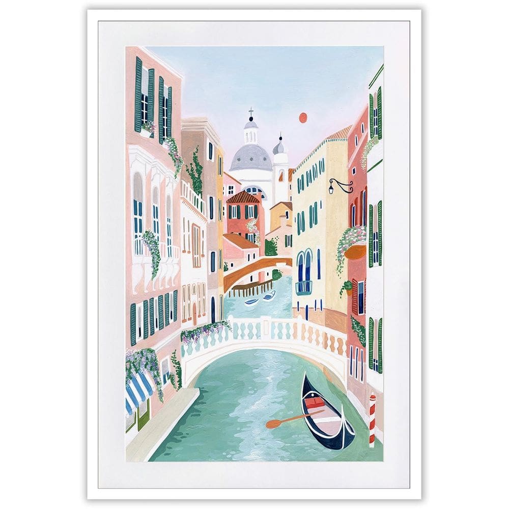 Cartazes de tela: cenário moderno de Veneza, cidade da Itália, 40x60cm