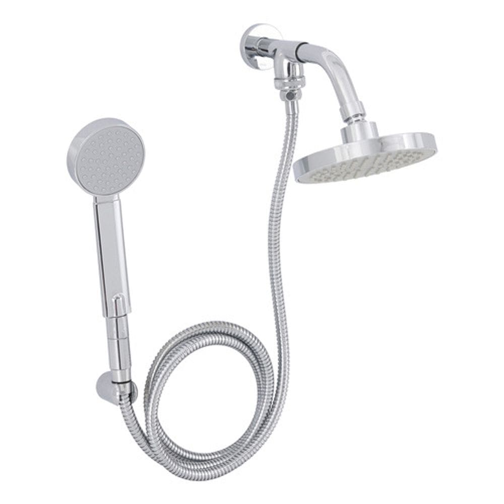 Ducha Parede Quadrada Cromada Eden Com Chuveirinho - Docol