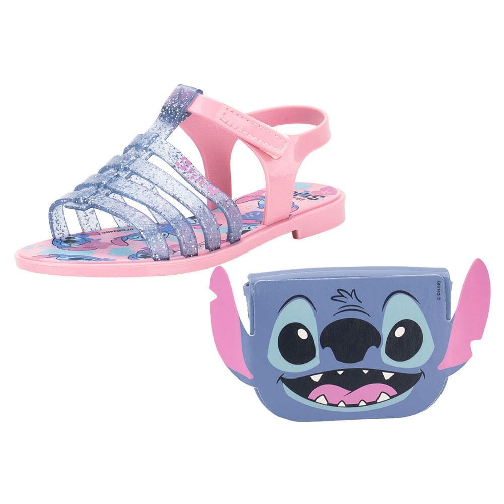 Kit Sandália Infantil Stitch Clutch E Stitch Clutch Bag Grendene Kids 23199