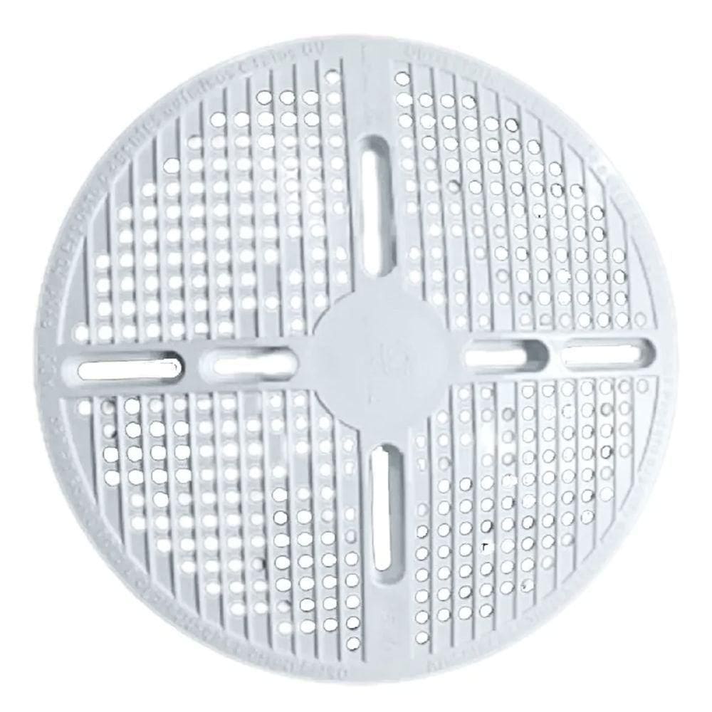 Tampa Para Ralo De Fundo De Piscina De Alvenaria Branca 20x20cm - Brustec