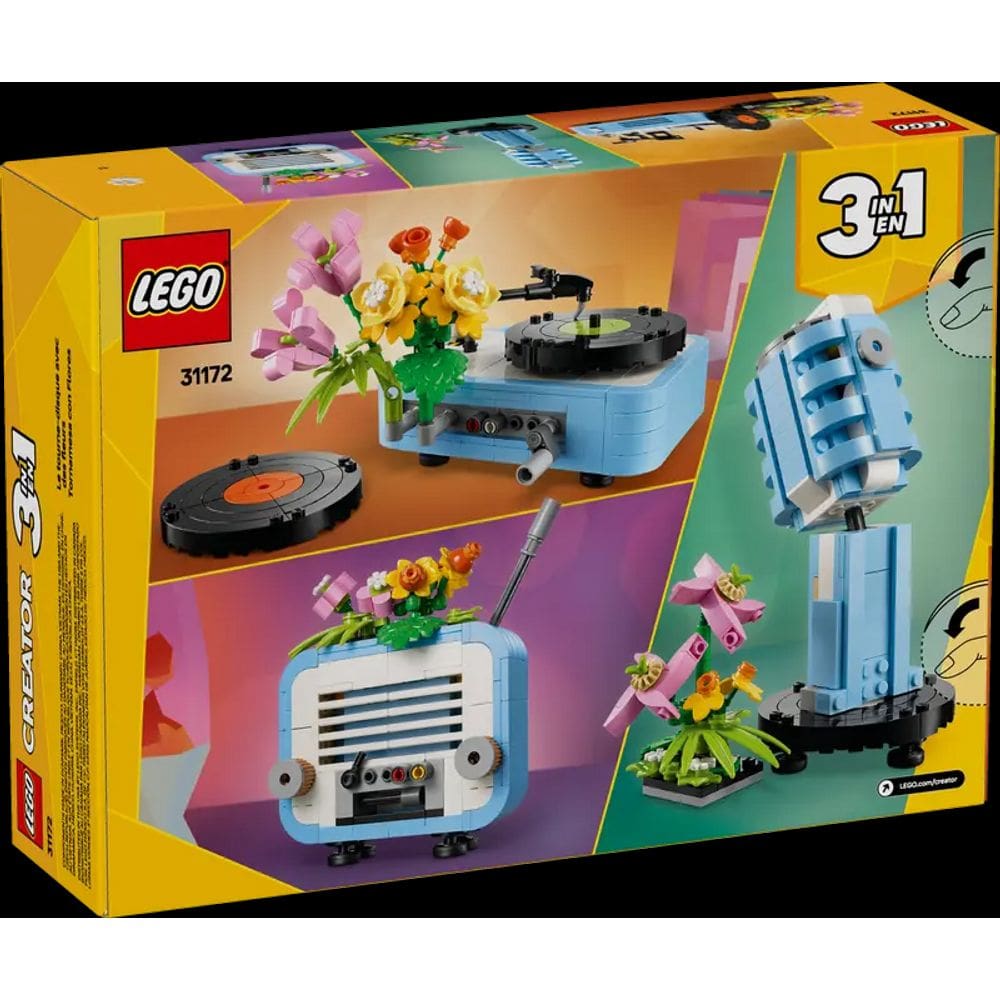 Brinquedo de montar - toca-discos 3 em 1 com flores LEGO Creator LEGO DO BRASIL
