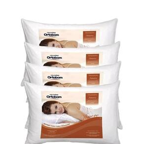 Kit com 4 Travesseiros Amore Branco