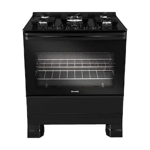 Fogão a Gás Mueller MFV5BF 5 Bocas Mesa de Vidro Preto Fosco - Bivolt