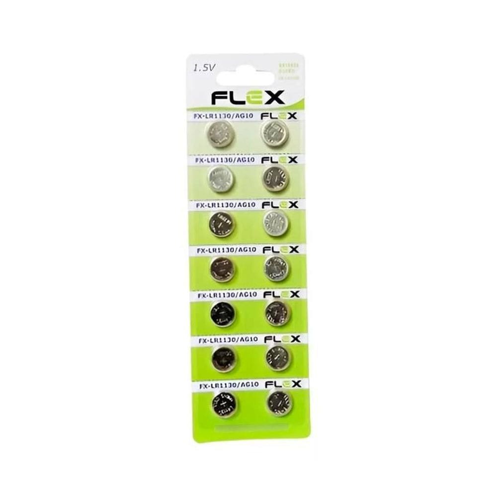 Bateria Botao Lr1130 ( Cartela C/ 14 Unid. ) Flex Fx-lr1130 [F108]