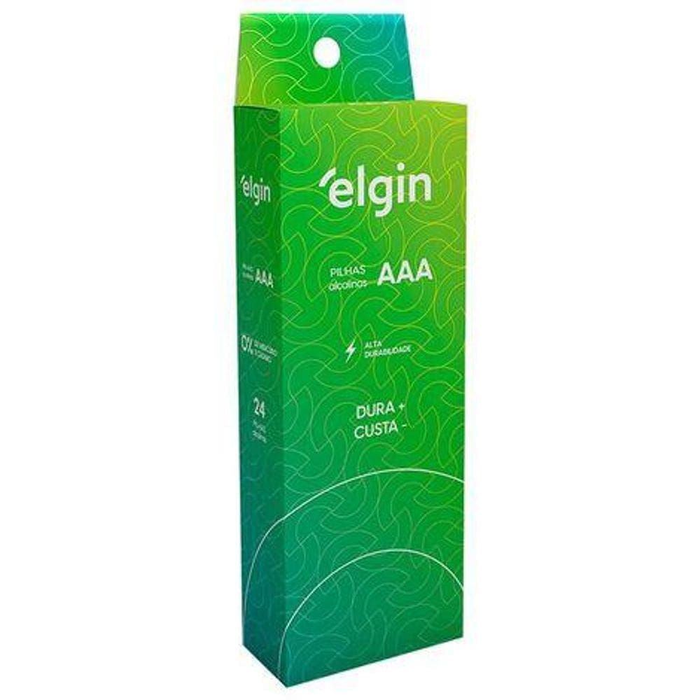 Pilha Alcalina Aaa Tubo Com 24 Unidades Elgin (82348) [F108]