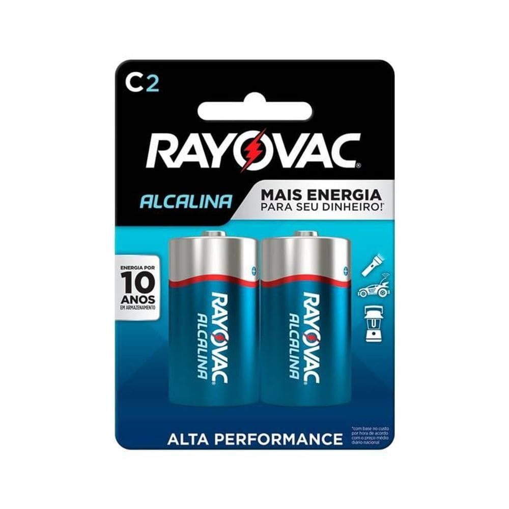 Pilha Alcalina Rayovac "c" (cartela Com 2 Unidades) 20120 [F108]