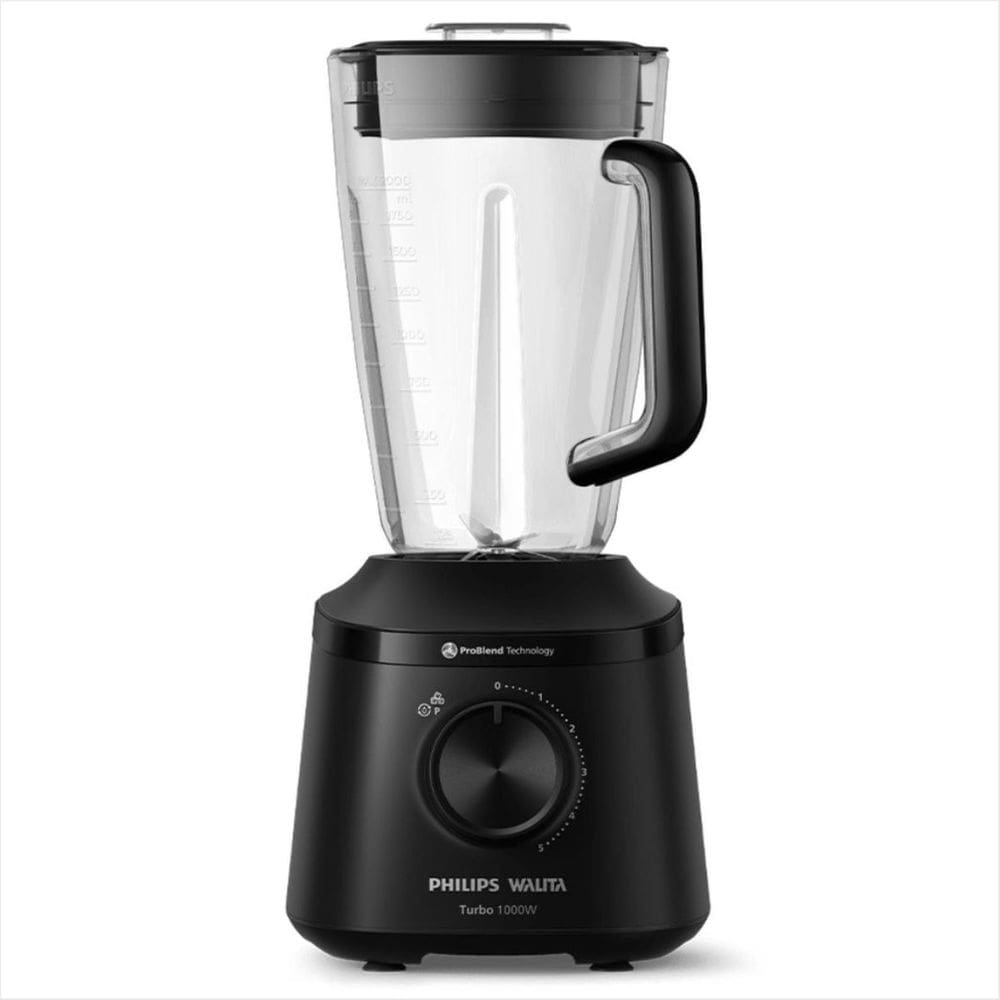 Liquidificador Philips Walita Série 3000 Turbo HR2270 - 1000W - Jarra 3L - 5 Velocidades - ProBlend 4 - Preto