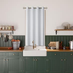 Cortina de porta BGment Short Room Darkening 137x137cm branca acinzentada