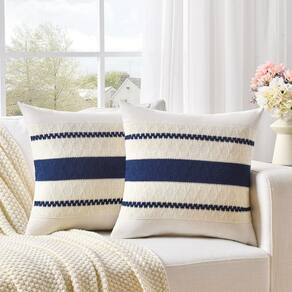 Capas de almofadas decorativas Fancy Homi em azul marinho, conjunto de 2
