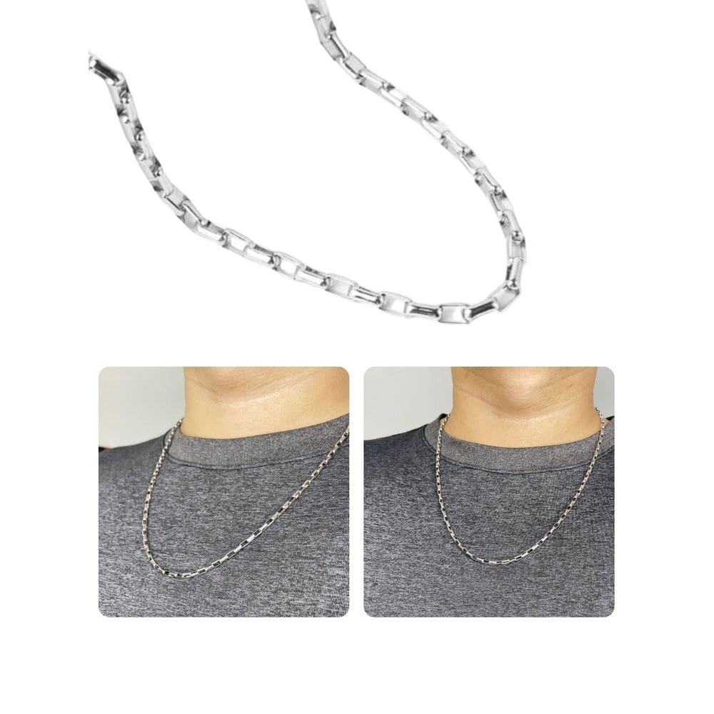 Corrente Cordão Masculino 60Cm Fininho 2Mm Tijolinho Elo