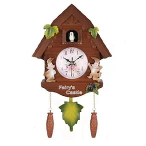 Relogio De Parede Cuco Musical Estilo Vintage Madeira Pendulo Passaro Classico Decorativo Quartzo