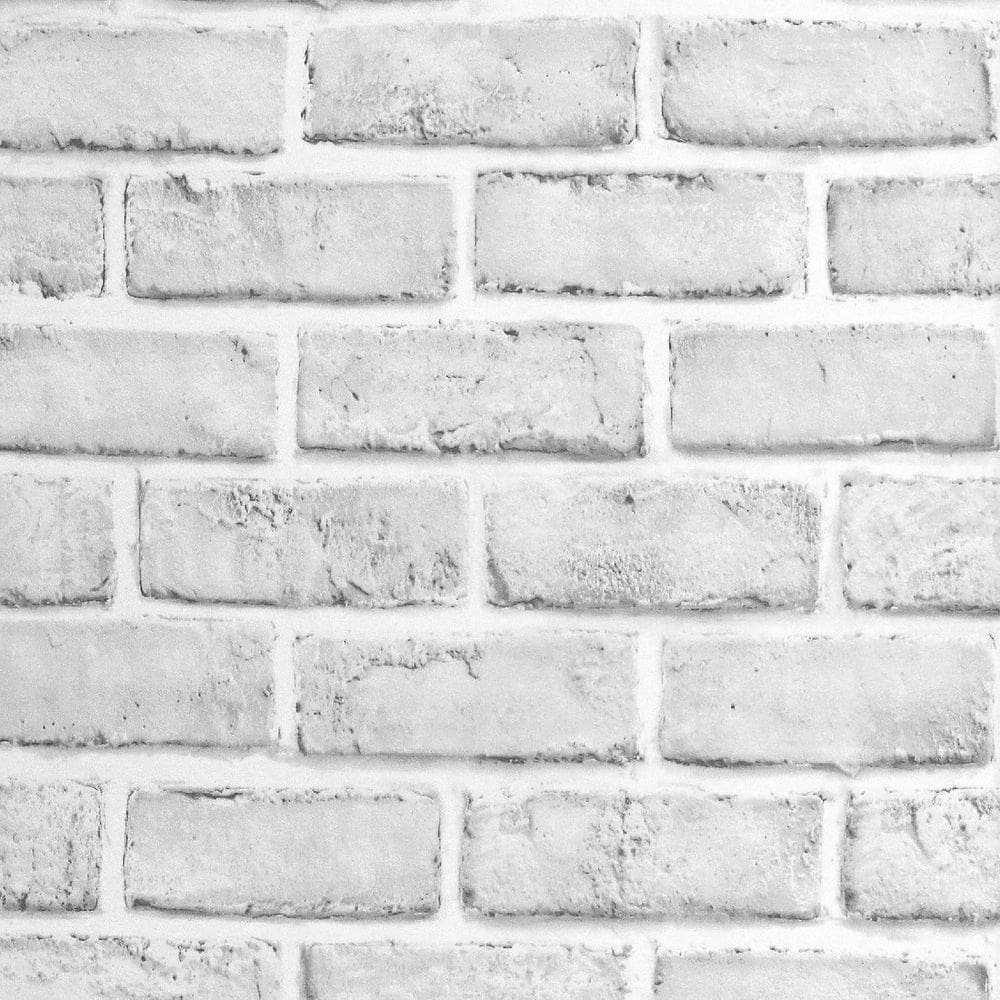Papel de parede PracticalWS White Brick Peel and Stick 45x1000cm