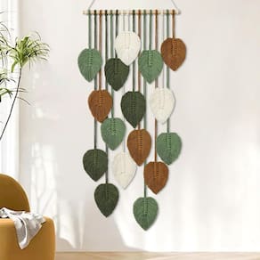 Pendura de parede em macramê KHOYIME Vertical Boho Home Decor 41x95cm
