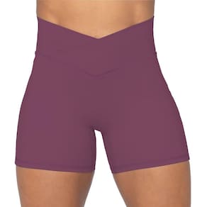 Shorts de motociclista Sunzel Sunzfly Crossover para mulheres roxos e vermelhos
