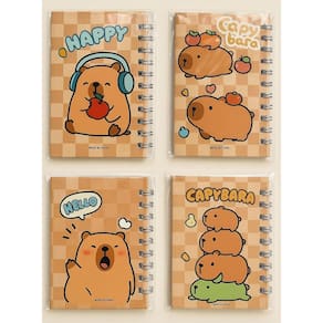 Kit 4 Caderninhos Bloco De Notas Capivara Capybara