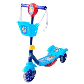 Patinete Infantil 3 Rodas com Cestinha Sonic The Hedgehong Led e Som S006 - BBR Toys