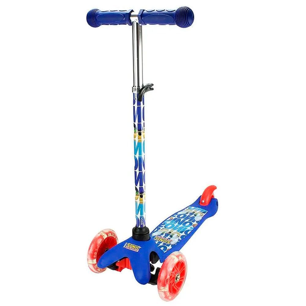 Patinete Infantil 3 Rodas Sonic The Hedgehong Led S007 - BBR Toys