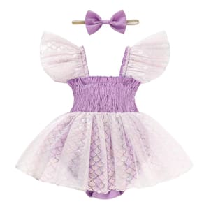 Roupas TITKKOP Baby Girl Tule Romper Ruffe sem mangas 12-18M