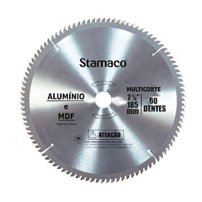 Disco Serra Circular Alumínio MDF 185mm 80 Dentes Stamaco