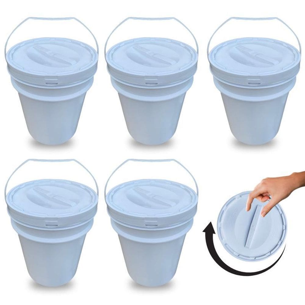 Balde 20 L Para Pintura Profissional - Kit 5 Pçs