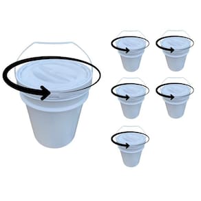 Balde Tampa Rosca Para Fazer Vaso - Kit 5 Pçs