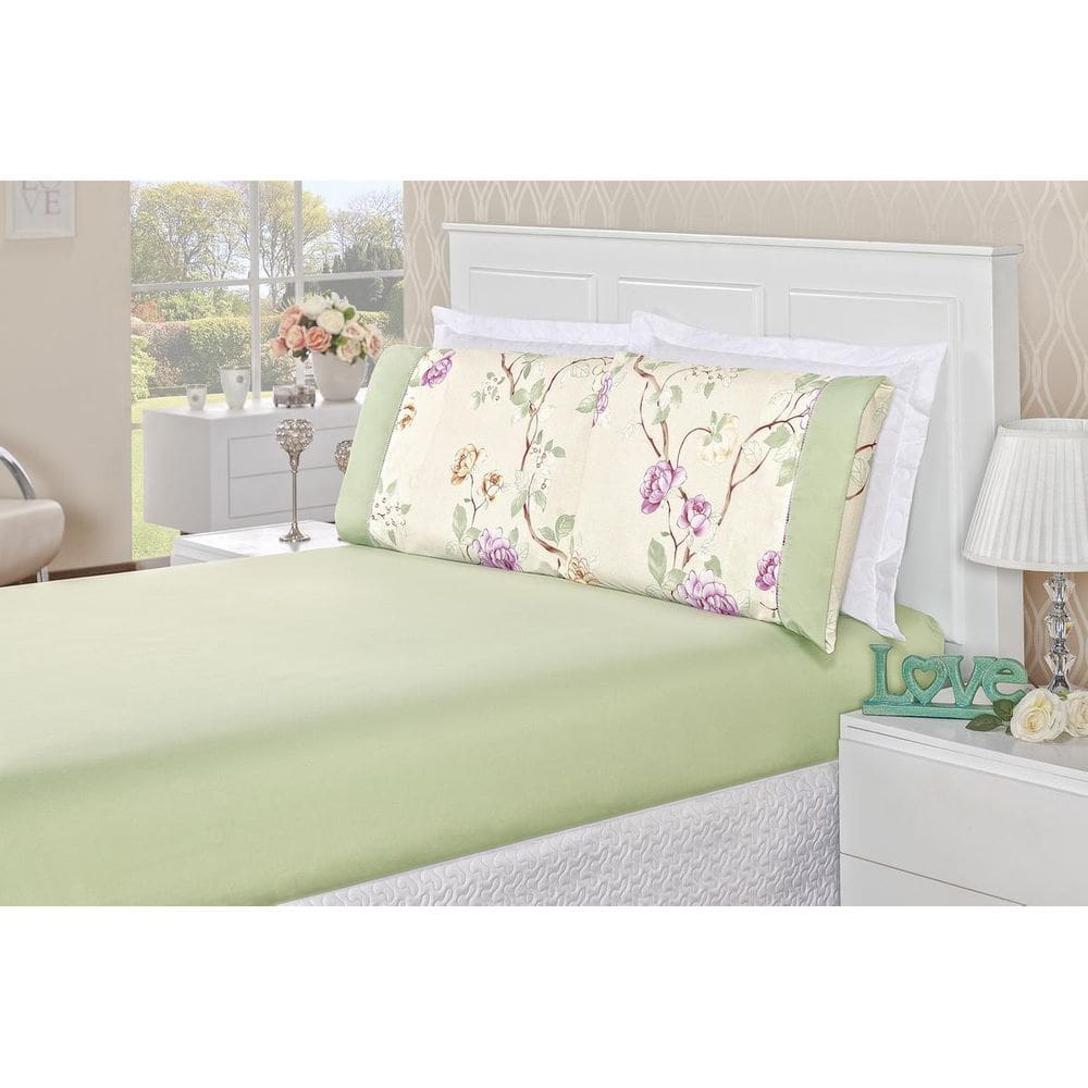 Jogo de Cama Naturalle Casal Padrão 3 peças Verde