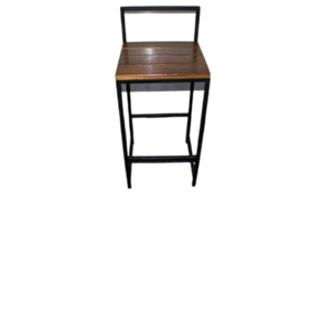 Banqueta Aço/Madeira Estilo Industrial Mobbili Bq-01