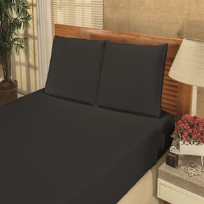 Jogo De Lençol Casal Cama box e Comum Varias Cores 3 Peças.