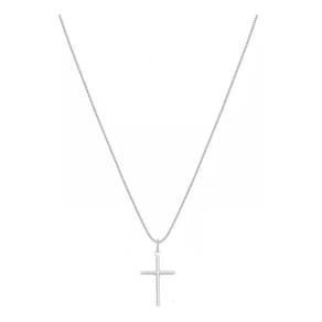 Corrente Cruz Feminina Prata 925