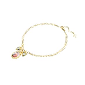 Pulseira Imaculado Coração de Maria Folheado