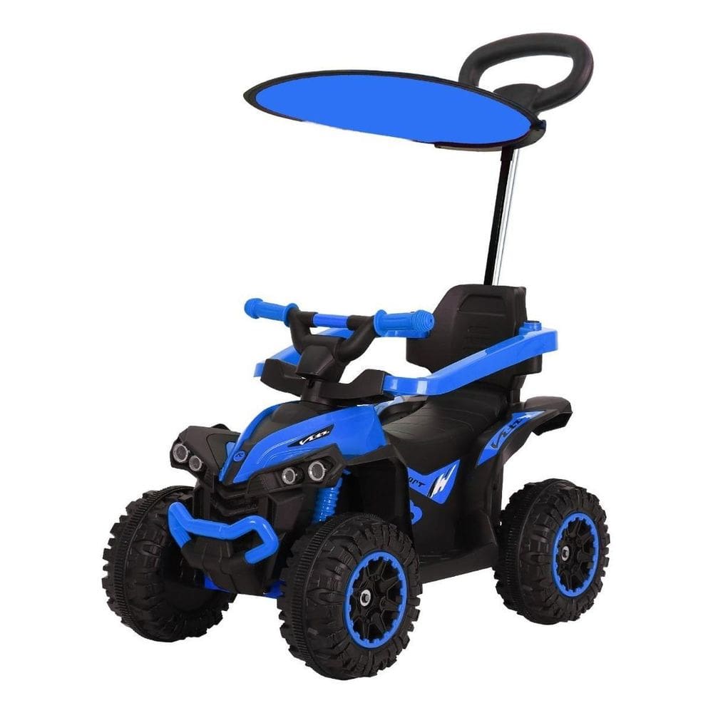 Mini Quadriciclo Elétrico Infantil 6V Capota E Empurrador