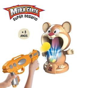 Mira Certa Ratinho Brinquedo Interativo Infantil C Som E Luz