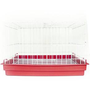 Gaiola Mini Coelho Contrera Com Bandeja Plastica Vermelha