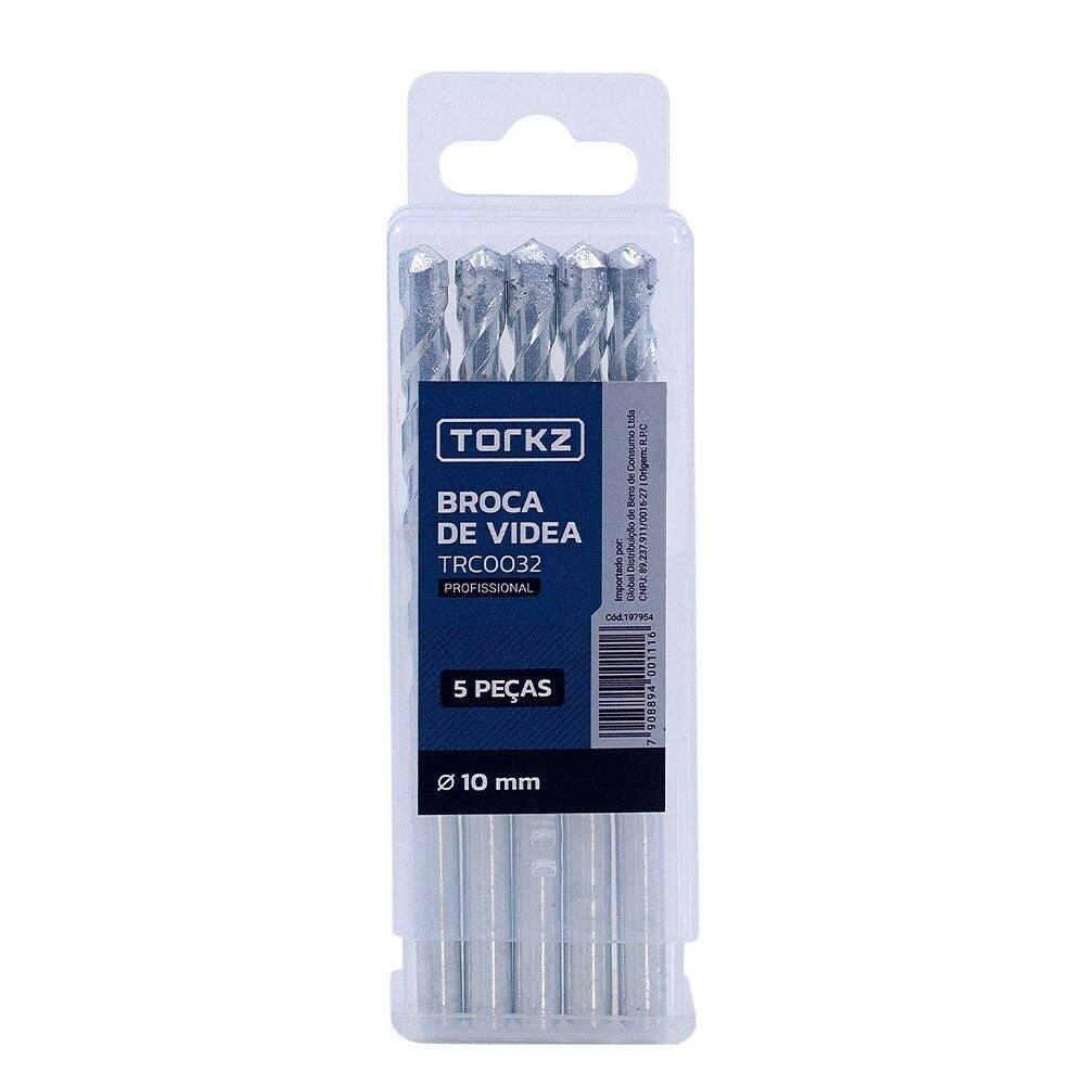 Broca Videa Torkz TRC0032, 10 mm - 5 Peças